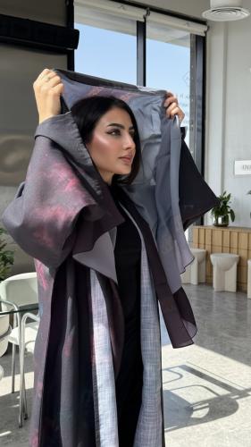 عبايه لينن صيفية طباعة