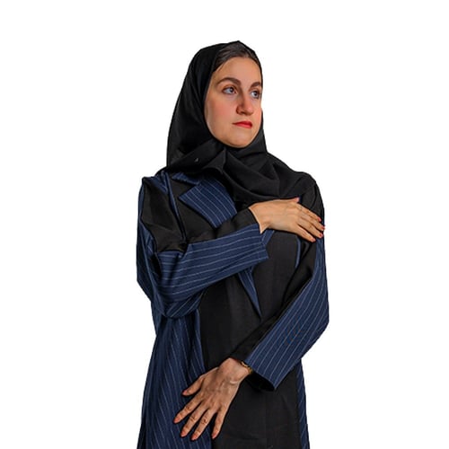 عباية رسمية بلايزر بياقة مخططة, قماش نقاط الذهب