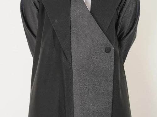 عباية بلايزر اسود رسمي بنوعين من القماش