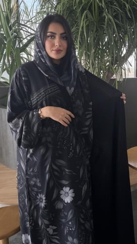 عبايه صيفيه طباعة موردة