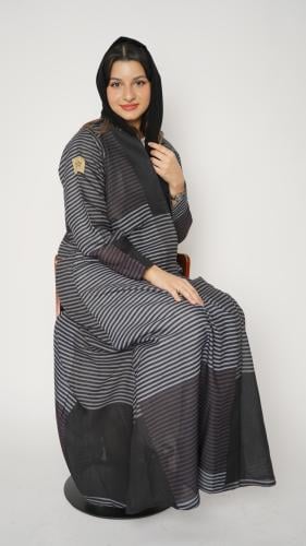 عبايه لينن بشكل هندسي