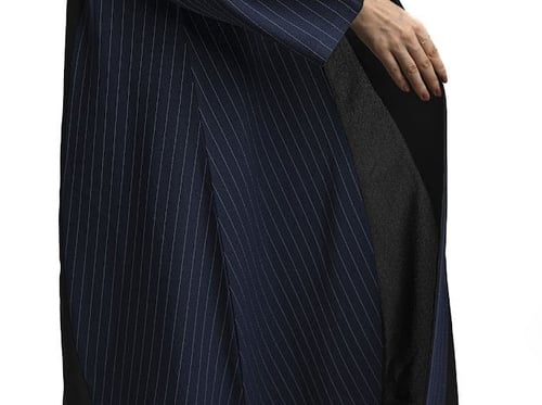 عباية رسمية بلايزر بياقة مخططة, قماش نقاط الذهب