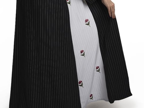 عباية رسميه بلايزر بياقة , قماش نقاط الذهب مزخرفة