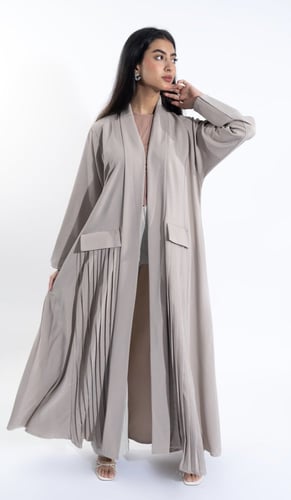 عباية صيفية رسمية بكسرات قماش اوكراني مميز