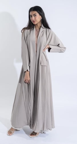 عباية صيفية رسمية بكسرات قماش اوكراني مميز