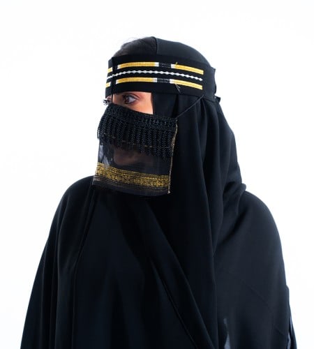 نقاب قصب سيفين ونخلة