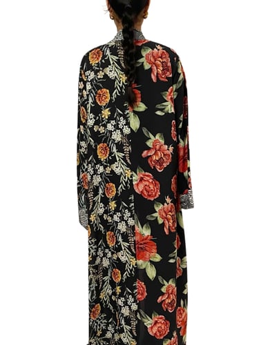 عباية لف ربيعية مع طرحة