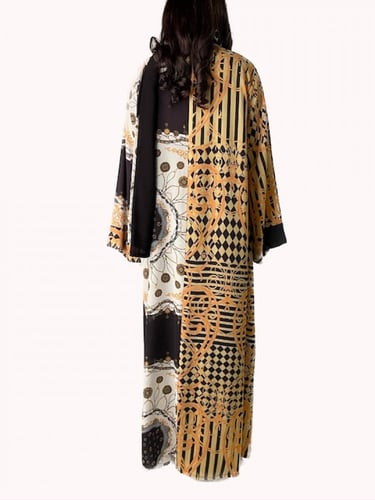 عباية لف من الكريب التركي مع طرحة