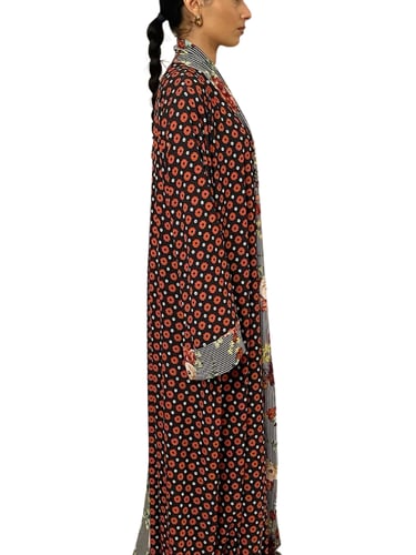 عباية لف من الكريب برتقالي