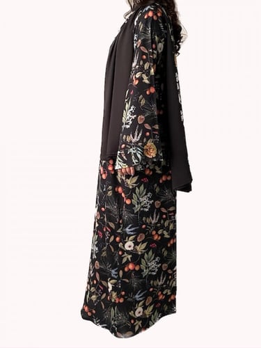 عباية لف مع طرحة أخضر