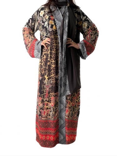عباية مميزة بنمط الفهد