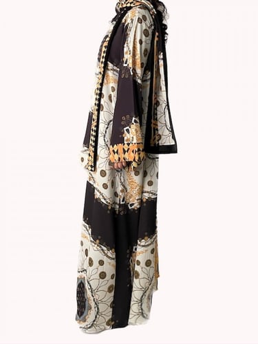 عباية لف من الكريب التركي مع طرحة