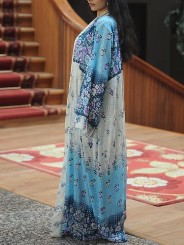 عباية العروس سكاي بلو