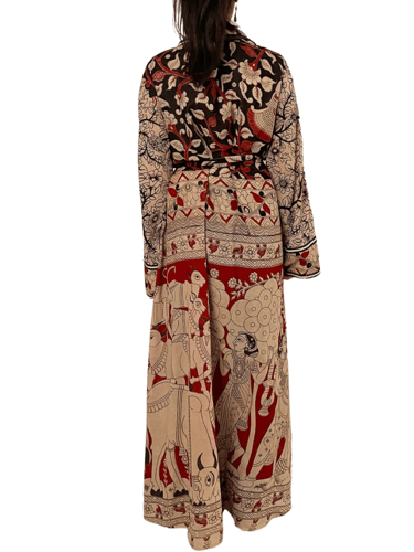 روب نسائي خفيف مع ياقة وحزام