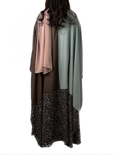 عباية ملونة من الكريب