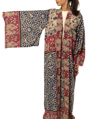 عباية ملونة للمناسبات مع أكمام واسعة