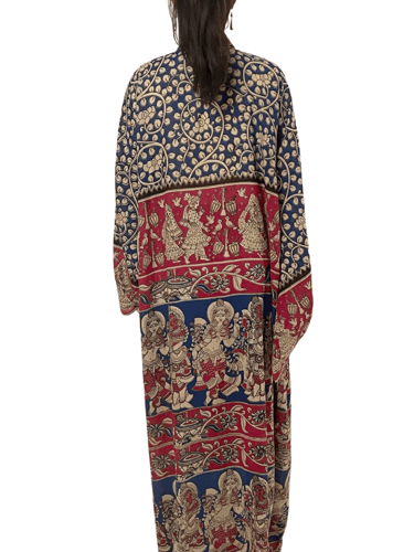 عباية ملونة للمناسبات مع أكمام واسعة