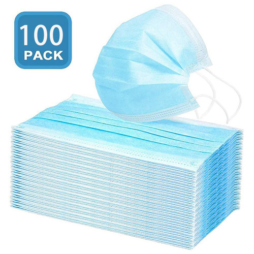 كمامات ثلاث طبقات - 100 قطعة