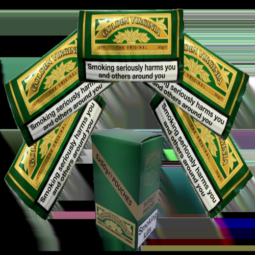 تبغ قولدن فرجينيا 250 جرام ( 5 اكياس ) • الكيس = 5...