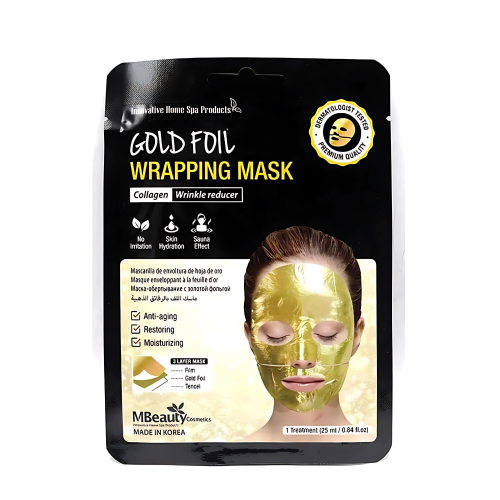 ام بيوتي قناع مقشر رقائق ذهبية 1 حبة