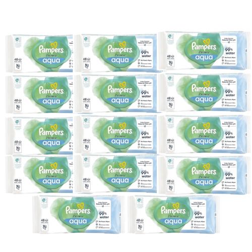 كرتون مناديل مبللة بامبرز اكوا الخالية من العطور و...