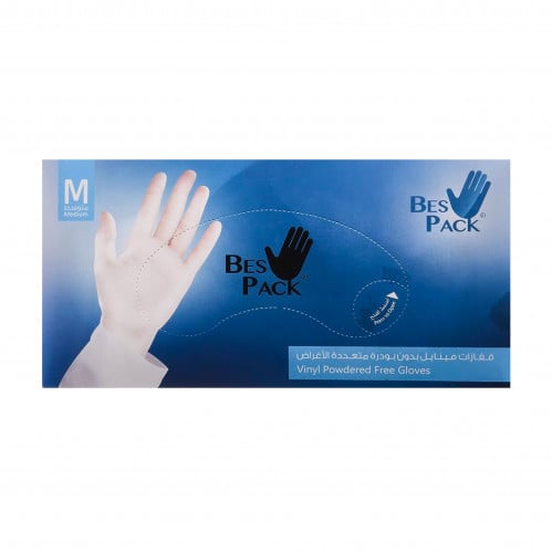 كرتون قفاز فينيل شفافة بدون بودرة مقاس متوسط 365 ج...