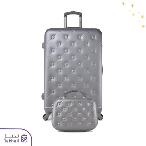 مجموعة حقيبتين سفر نيو ترافيل - لون فضي