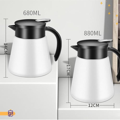 ترمس قهوة وشاي مع كوبين 800مل اسود - دينكس