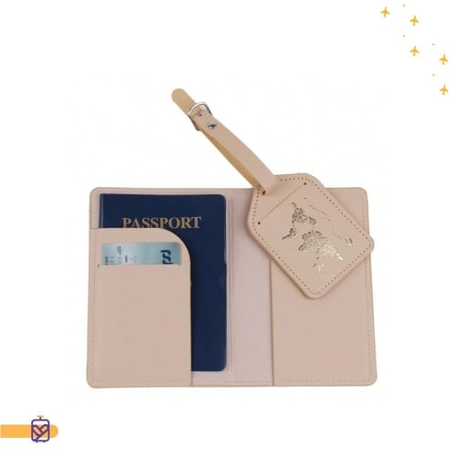 محفظة جواز السفر مع تاق الحقائب طقم