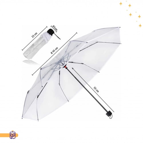 مظلة مطر شفافة للسفر