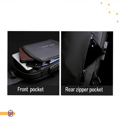 شنطة كتف خفيفه للسفر مع منفذ شحن USB