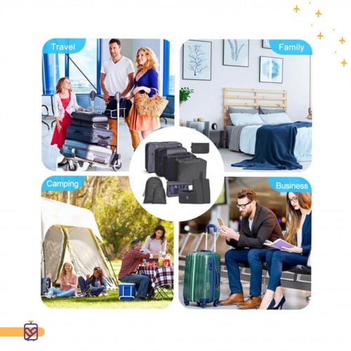 مجموعة تنظيم حقيبة السفر المتكاملة 10 قطع