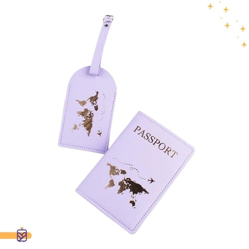 محفظة جواز السفر مع تاق الحقائب طقم