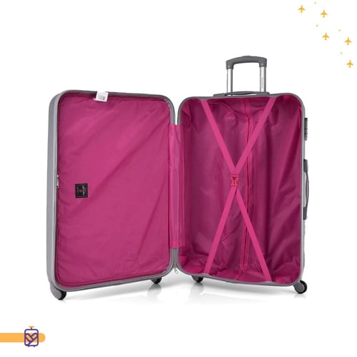 مجموعة حقيبتين سفر نيو ترافيل - لون فضي