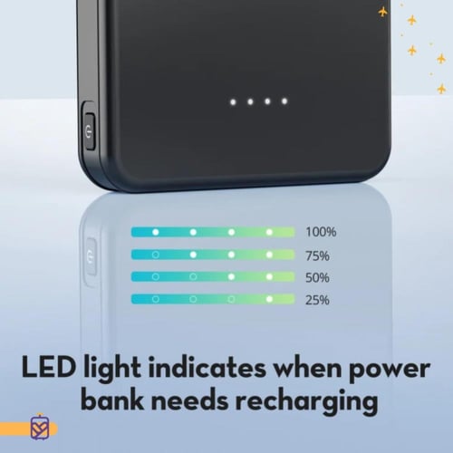 بطارية متنقلة بسعة 10 الف ملي امبير وبقوة 15 واط و...