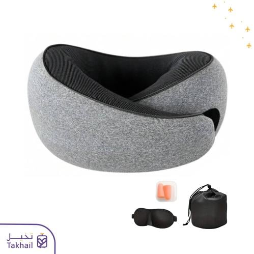 مخدة السفر مع قناع للعين وسدادة أذن