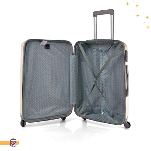 مجموعة 4 حقائب سفر نيو ترافيل - لون كريمي