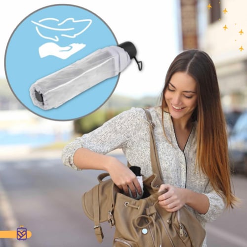 مظلة مطر شفافة للسفر