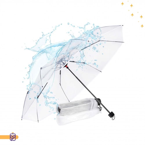 مظلة مطر شفافة للسفر