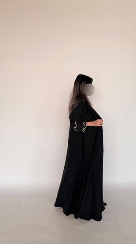 Yellow X black abaya