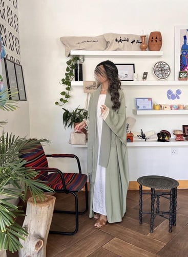 Light green abaya