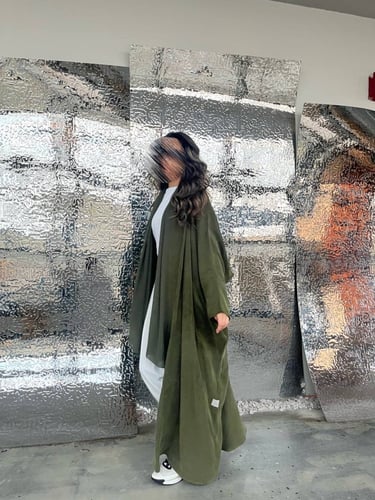 olive green abaya