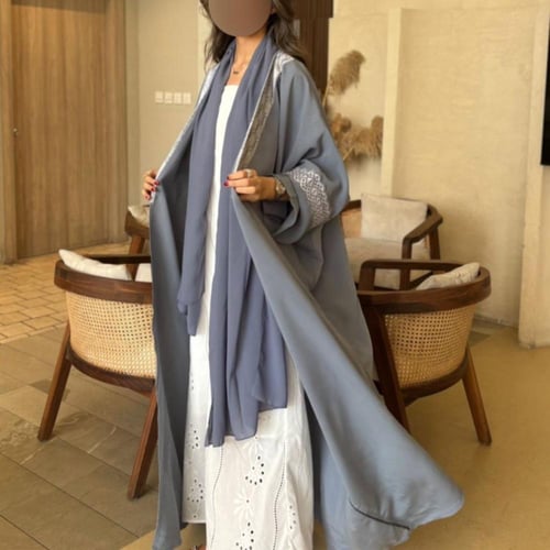 baby blue bisth abaya