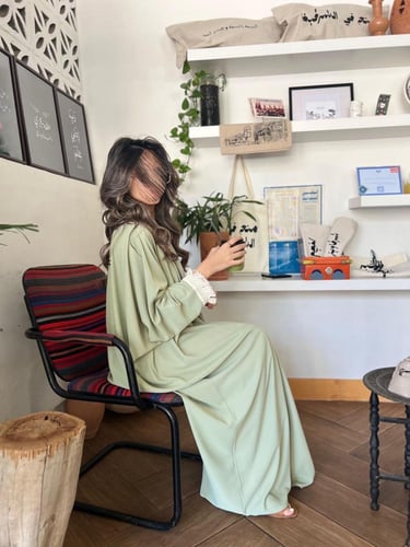 Light green abaya