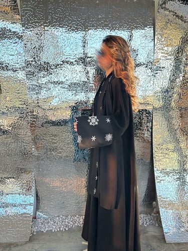 black X white stitching