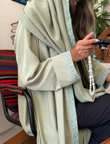 light green X blue abaya