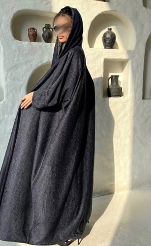 Navy wool abaya