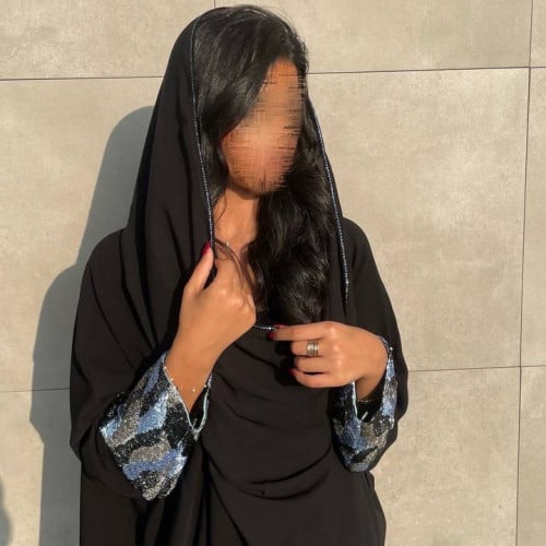 Blue X black abaya