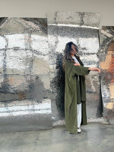 olive green abaya