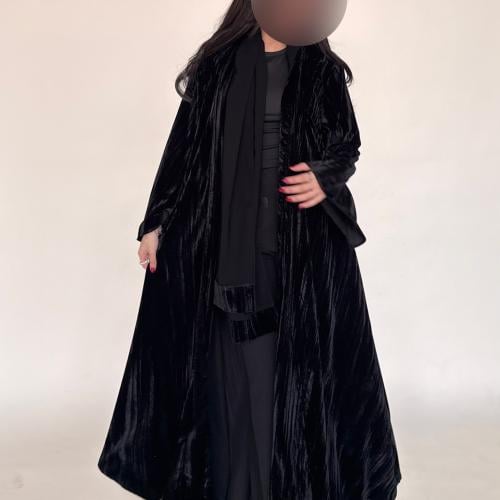 French sleeve velvet black